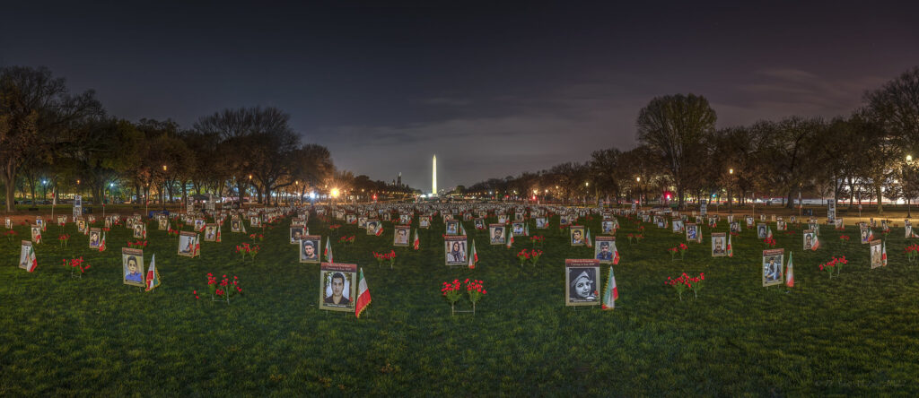 A photo exhibition organized by OIAC of the political prisoners executed during the 1980s