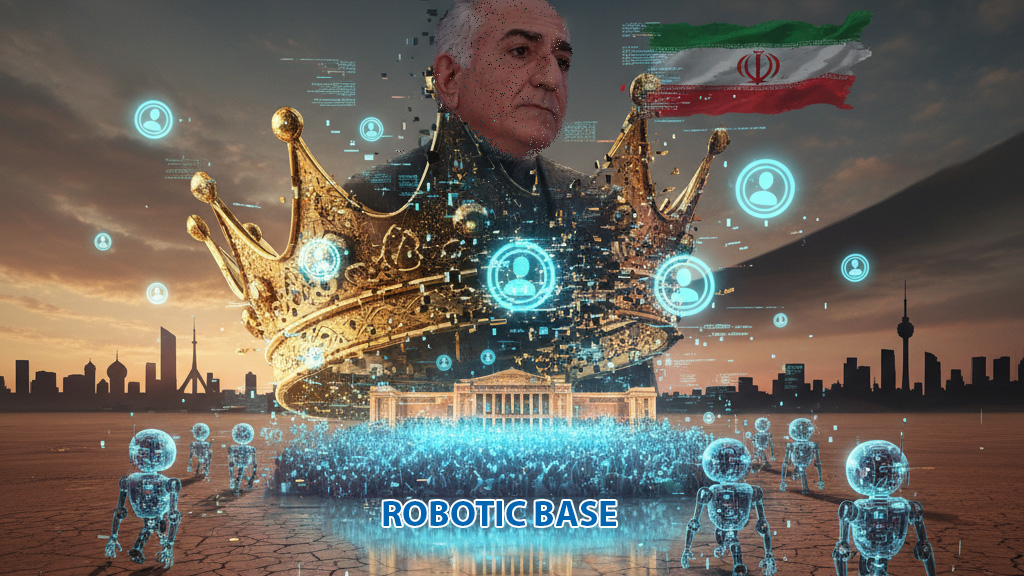 Reza Pahlavi's AI-generated fake royalist base